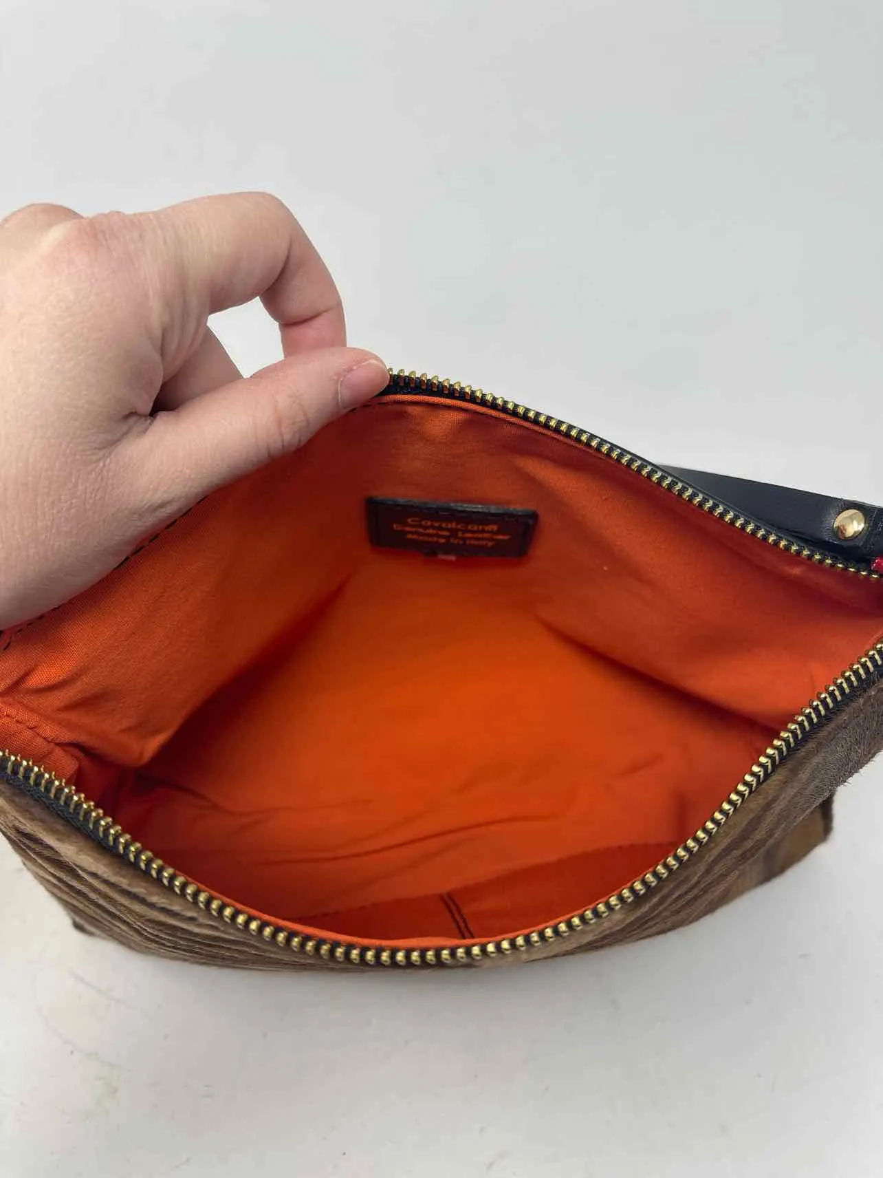 Tan/Black Zebra Paneled Purses Wristlet