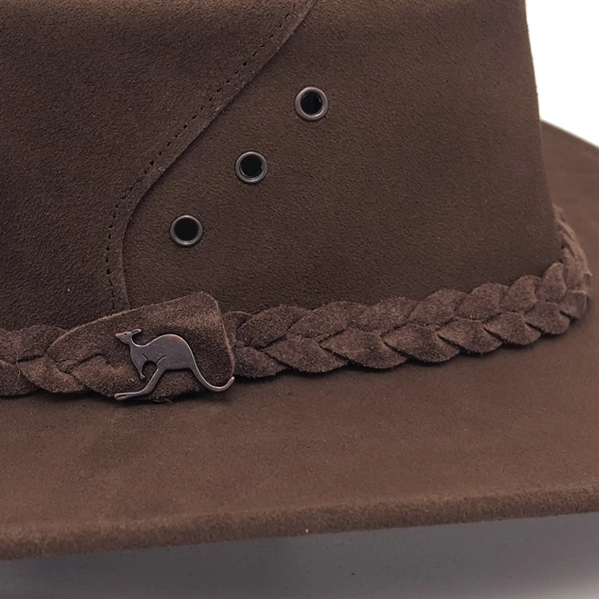 The Alice Hat in Brown Suede Leather