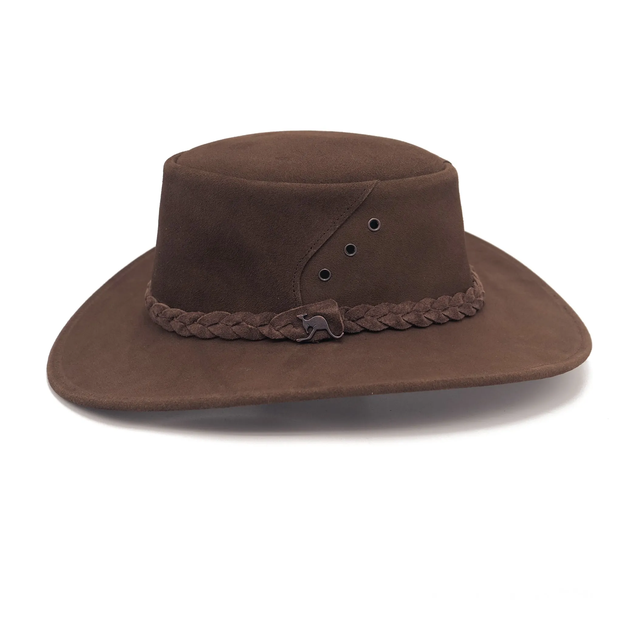 The Alice Hat in Brown Suede Leather