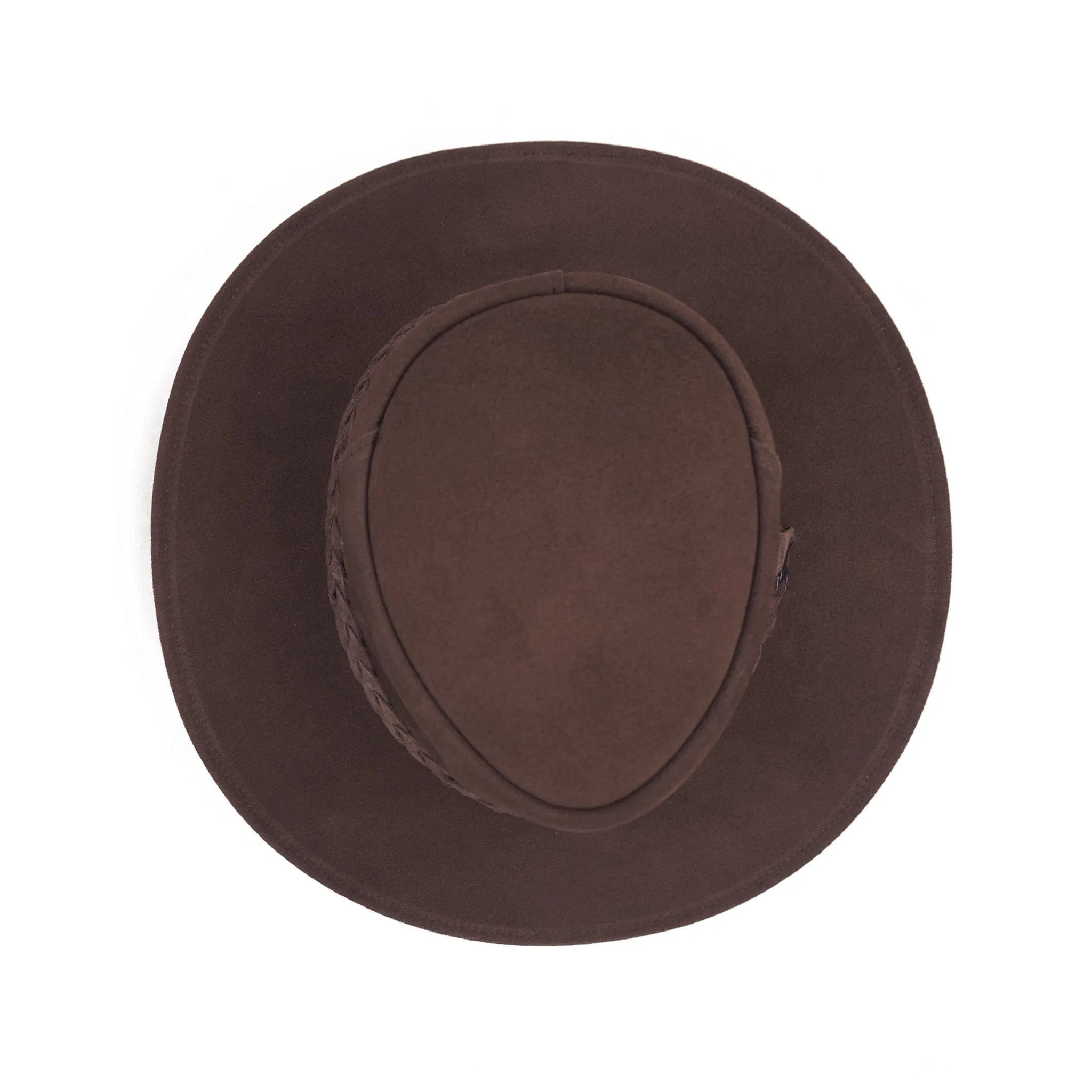 The Alice Hat in Brown Suede Leather
