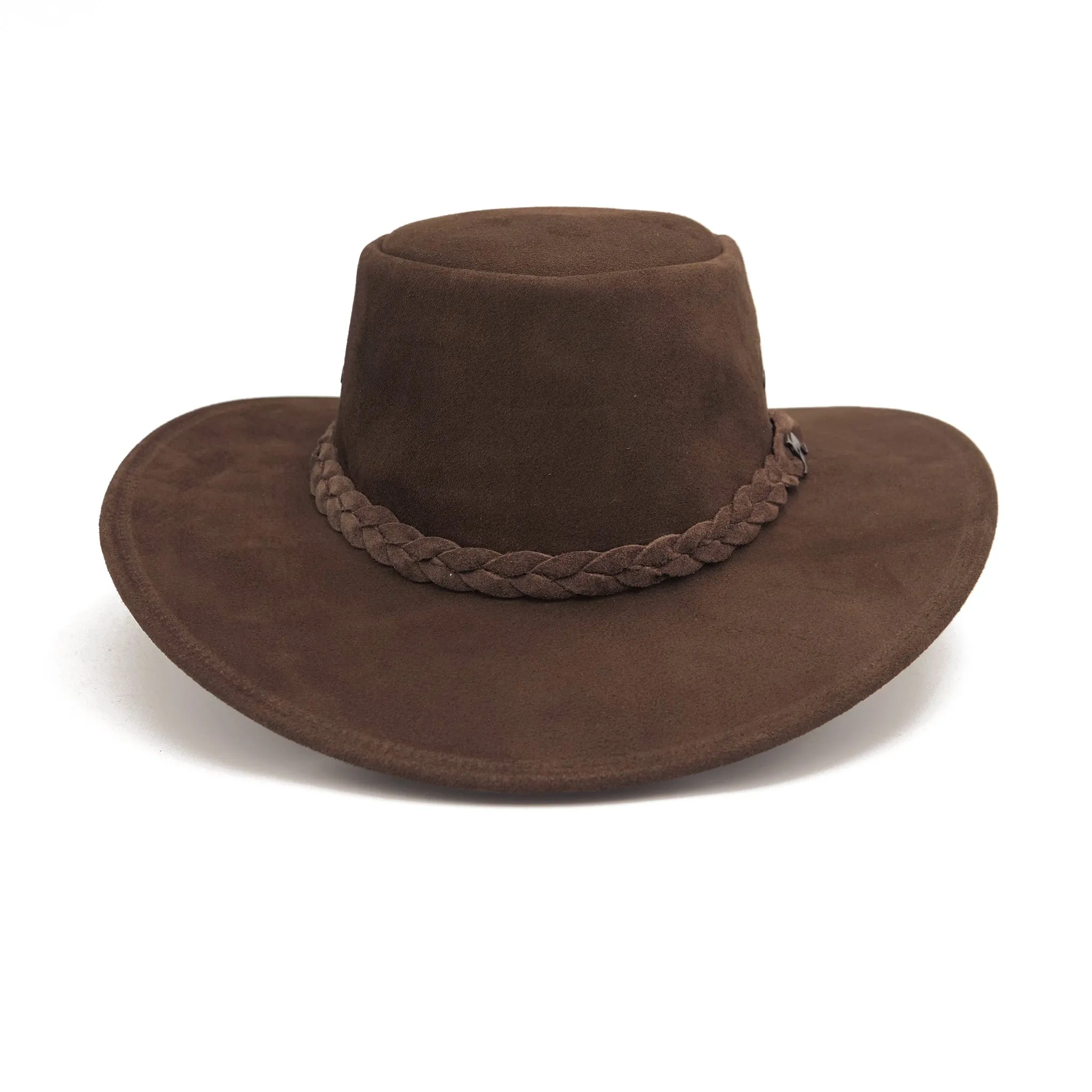 The Alice Hat in Brown Suede Leather