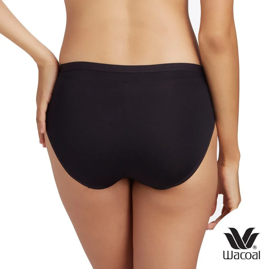 Wacoal Panty pack กางเกงในใส่สบาย รูปแบบบิกินี่ set 5 ชิ้น รุ่น WU1F34 สีดำ (BB)