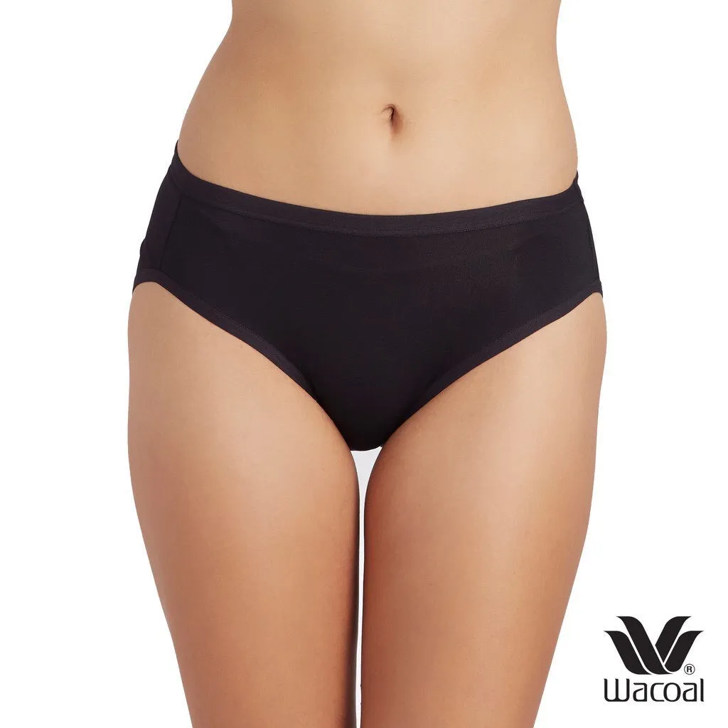 Wacoal Panty pack กางเกงในใส่สบาย รูปแบบบิกินี่ set 5 ชิ้น รุ่น WU1F34 สีดำ (BB)