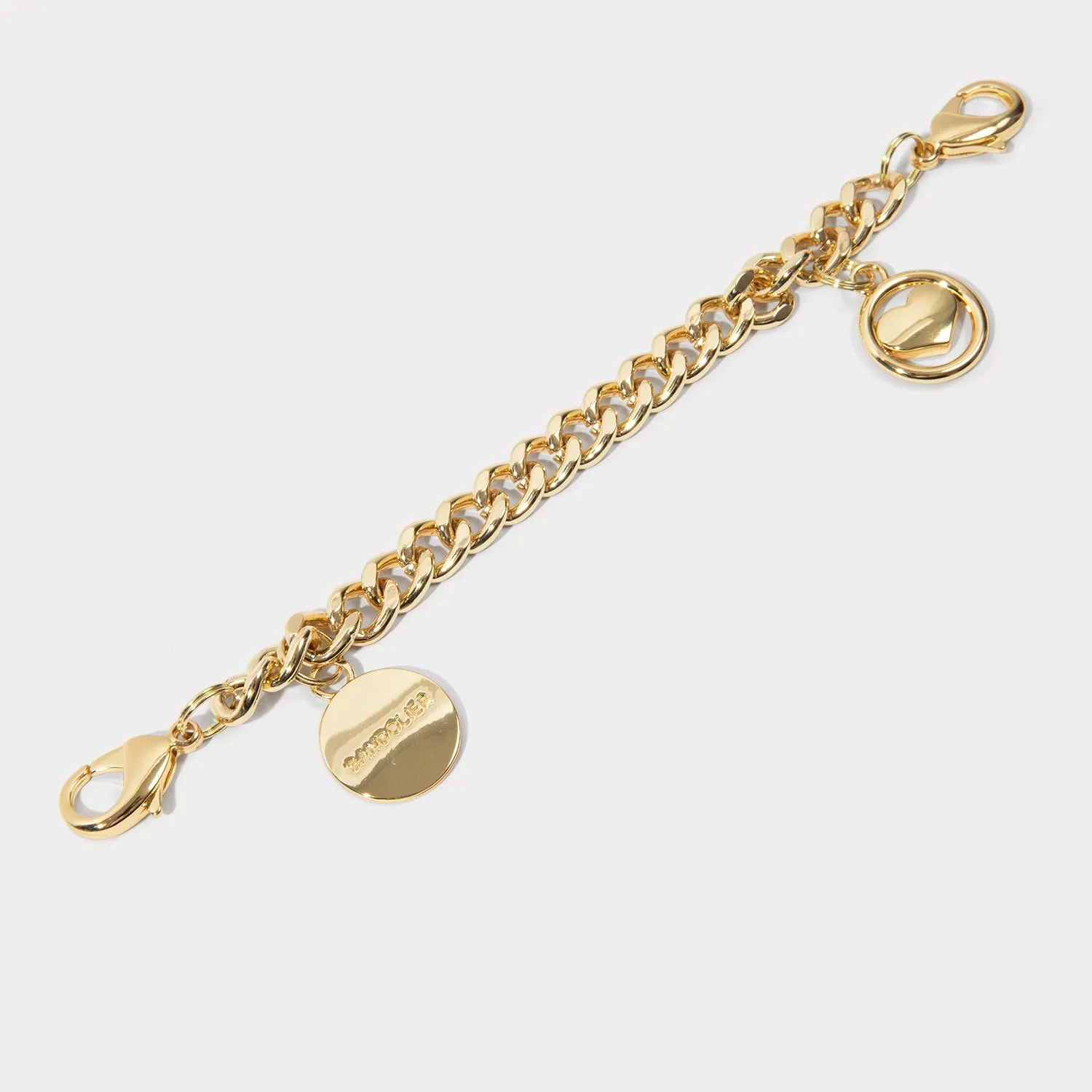Wristlet Circle Heart Charm - Gold/Gold