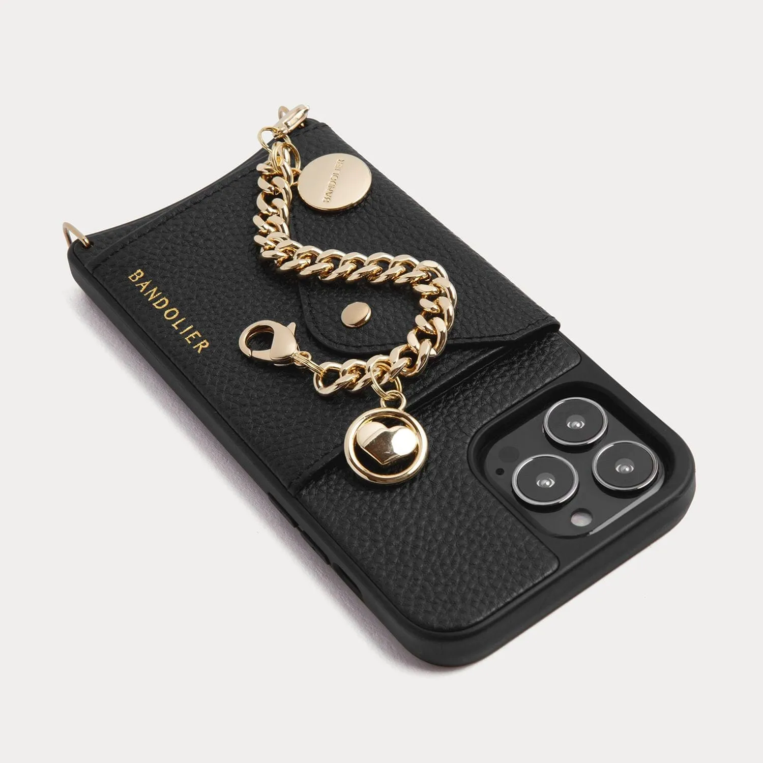 Wristlet Circle Heart Charm - Gold/Gold