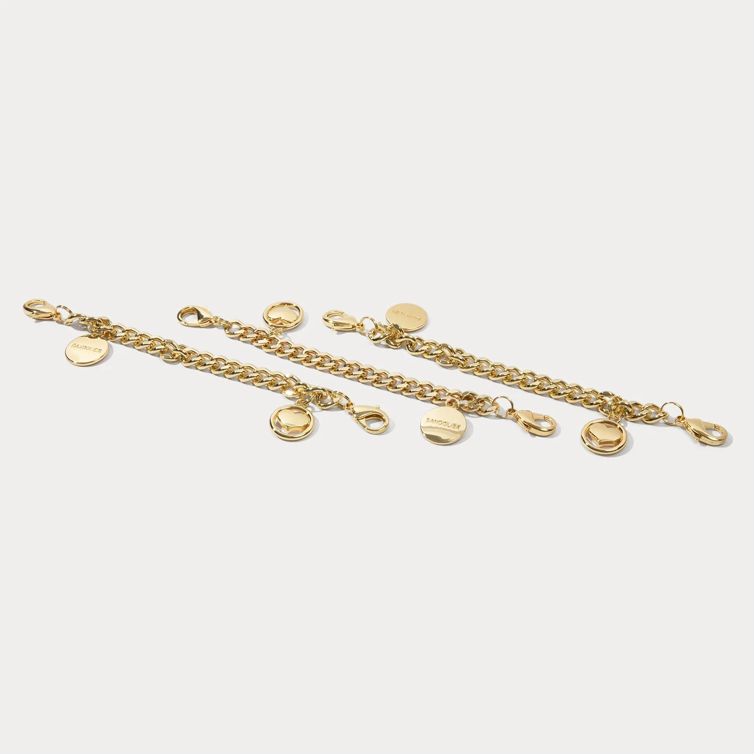 Wristlet Circle Heart Charm - Gold/Gold