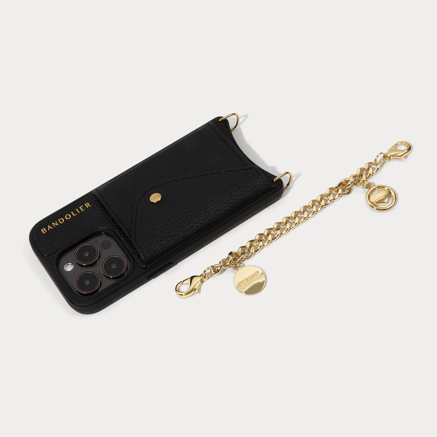 Wristlet Circle Heart Charm - Gold/Gold